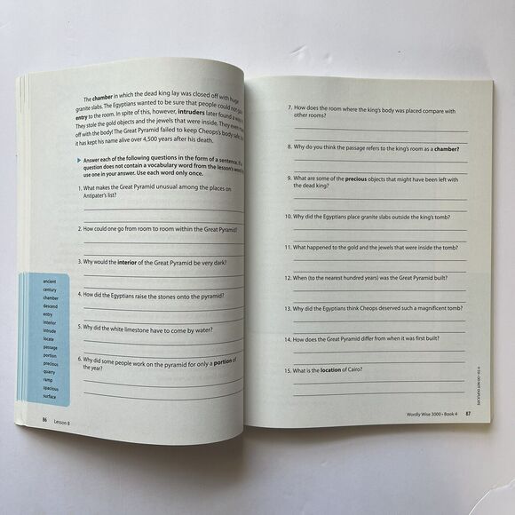 Wordly Wise 3000 Book 4 Systematic Academic Vocabulary Development Workbook - Picture 7 of 11